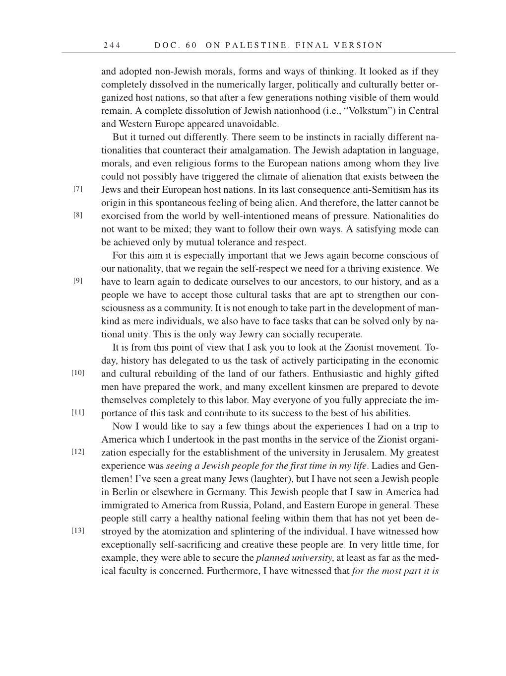 Volume 7: The Berlin Years: Writings, 1918-1921 (English translation supplement) page 244