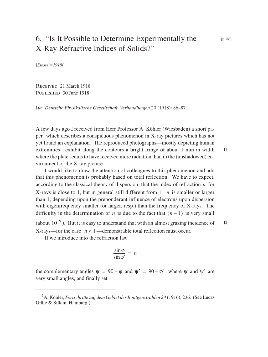 Volume 7: The Berlin Years: Writings, 1918-1921 (English translation supplement) page 39