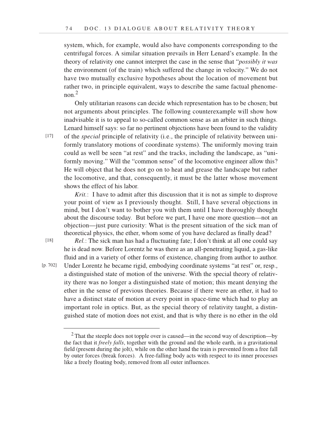 Volume 7: The Berlin Years: Writings, 1918-1921 (English translation supplement) page 74