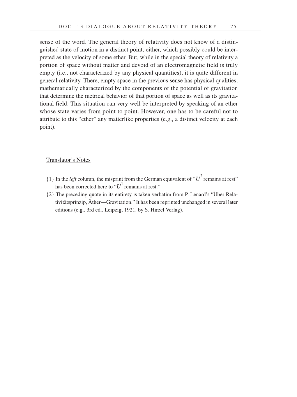 Volume 7: The Berlin Years: Writings, 1918-1921 (English translation supplement) page 75