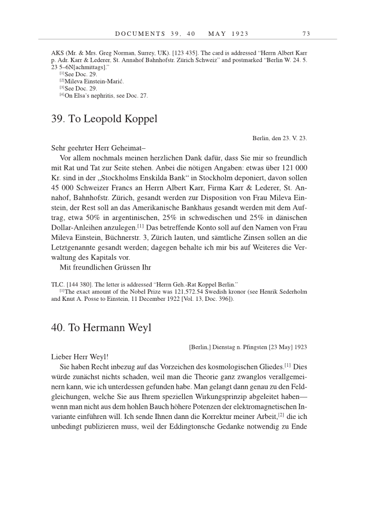 Volume 14: The Berlin Years: Writings & Correspondence, April 1923-May 1925 page 73