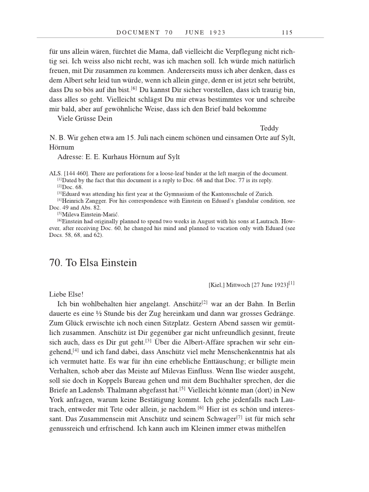 Volume 14: The Berlin Years: Writings & Correspondence, April 1923-May 1925 page 115