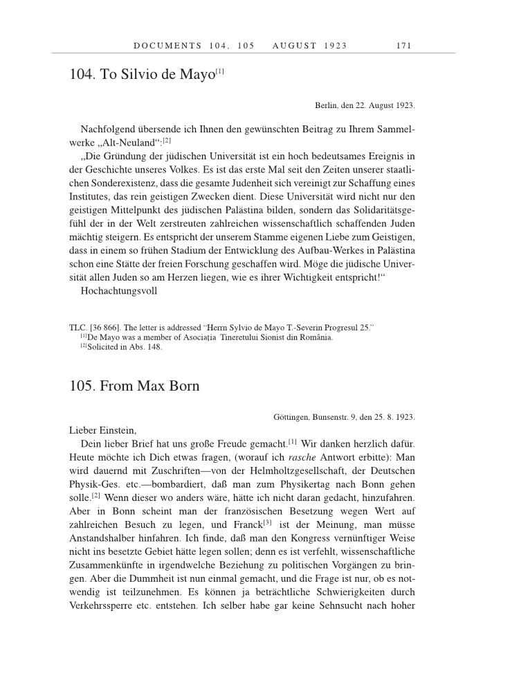 Volume 14: The Berlin Years: Writings & Correspondence, April 1923-May 1925 page 171