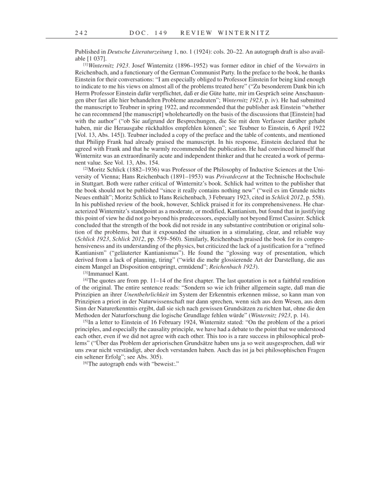 Volume 14: The Berlin Years: Writings & Correspondence, April 1923-May 1925 page 242