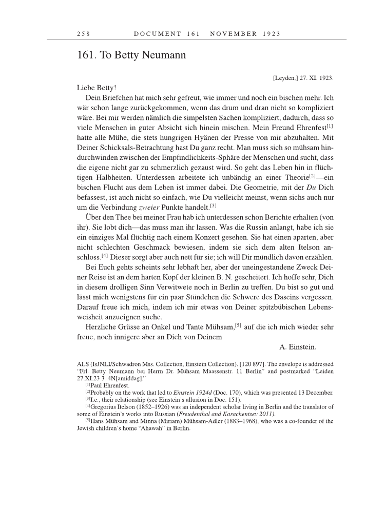 Volume 14: The Berlin Years: Writings & Correspondence, April 1923-May 1925 page 258