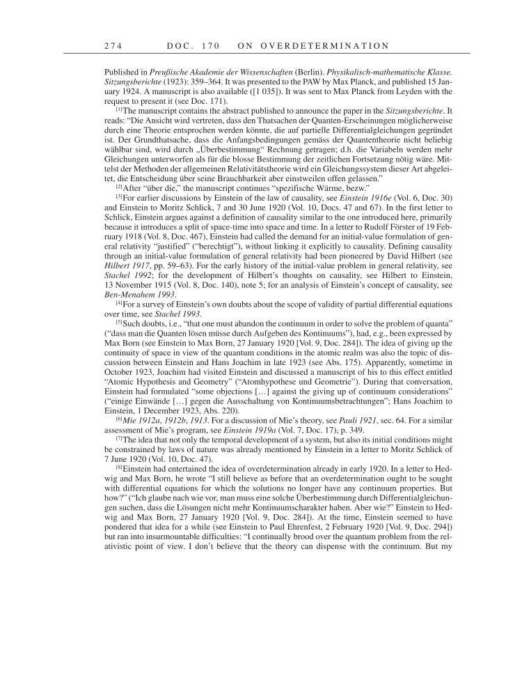 Volume 14: The Berlin Years: Writings & Correspondence, April 1923-May 1925 page 274