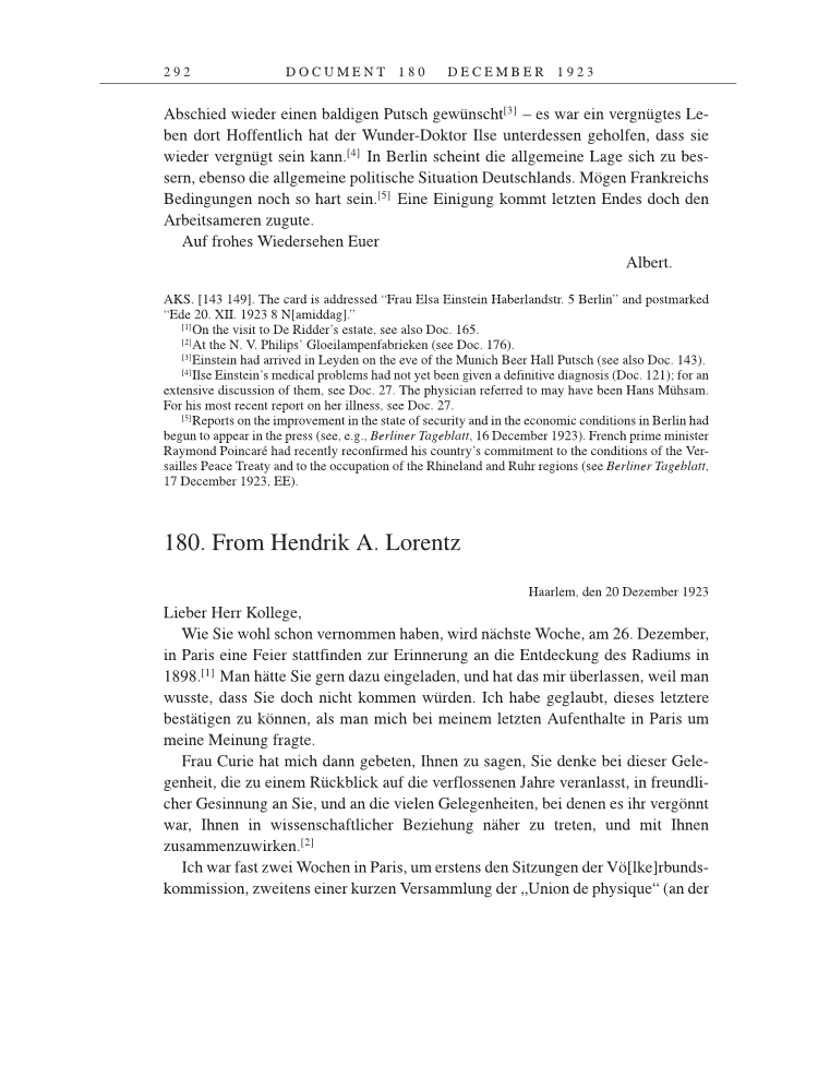 Volume 14: The Berlin Years: Writings & Correspondence, April 1923-May 1925 page 292