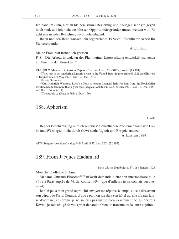 Volume 14: The Berlin Years: Writings & Correspondence, April 1923-May 1925 page 306