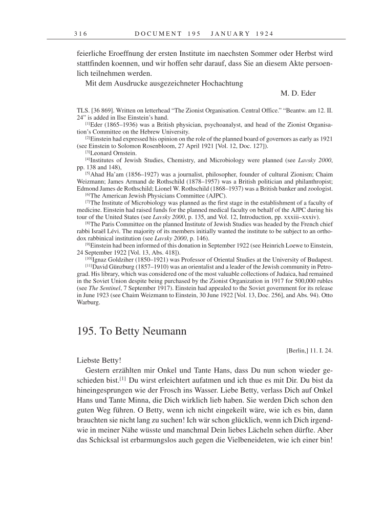 Volume 14: The Berlin Years: Writings & Correspondence, April 1923-May 1925 page 316