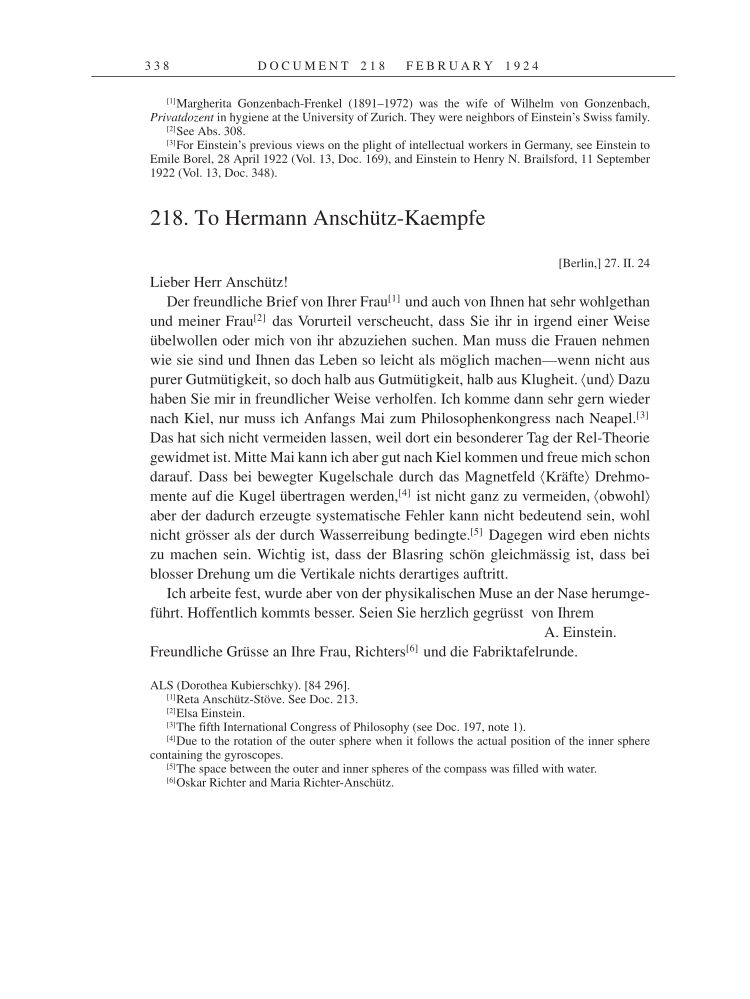 Volume 14: The Berlin Years: Writings & Correspondence, April 1923-May 1925 page 338