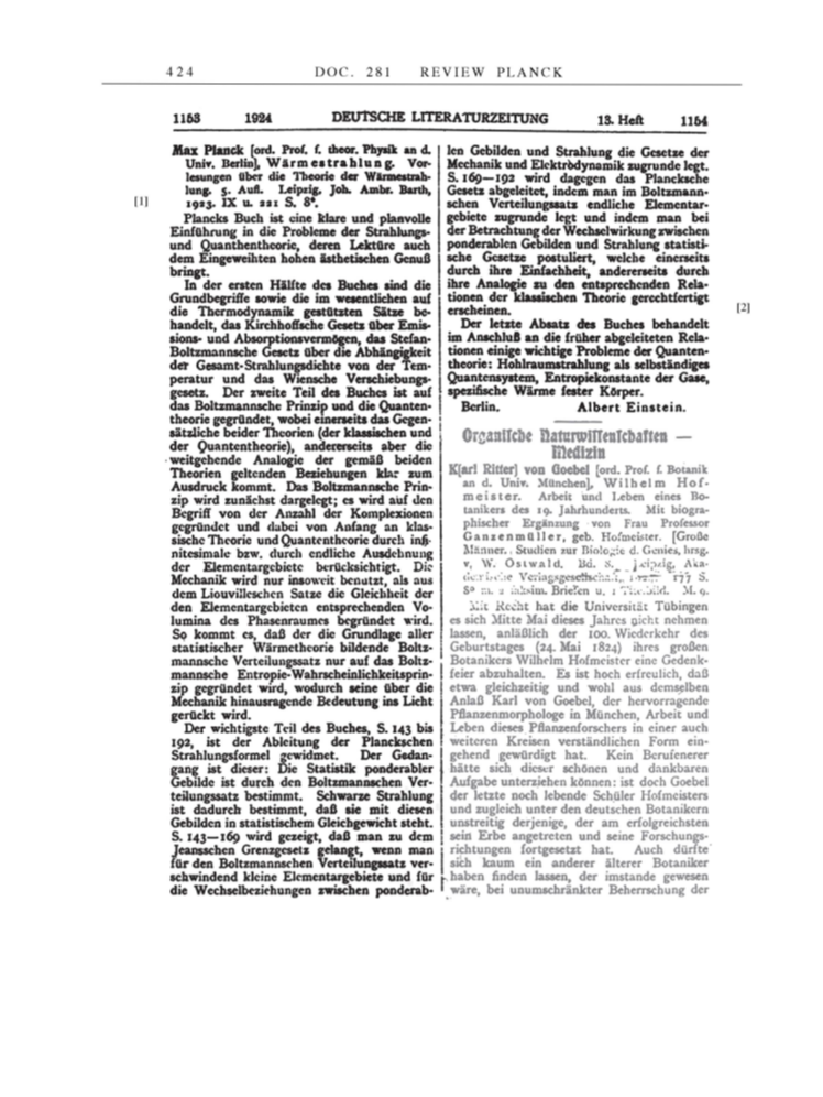 Volume 14: The Berlin Years: Writings & Correspondence, April 1923-May 1925 page 424