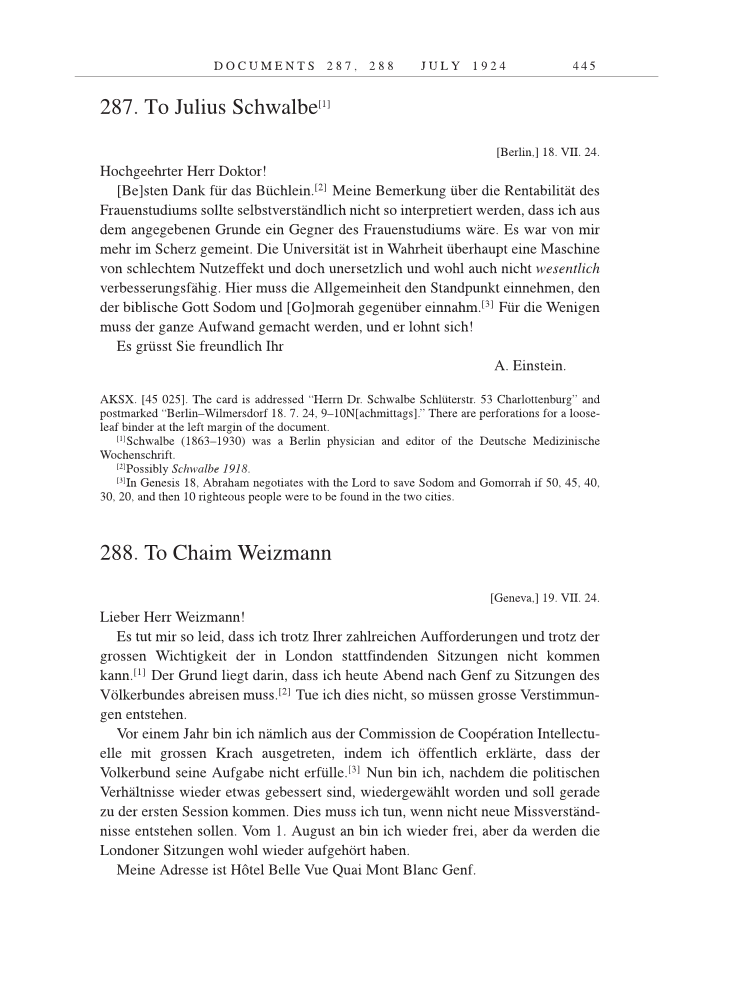 Volume 14: The Berlin Years: Writings & Correspondence, April 1923-May 1925 page 445