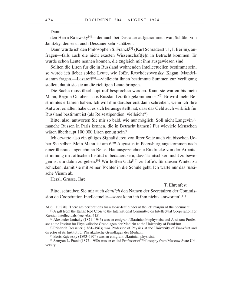 Volume 14: The Berlin Years: Writings & Correspondence, April 1923-May 1925 page 474
