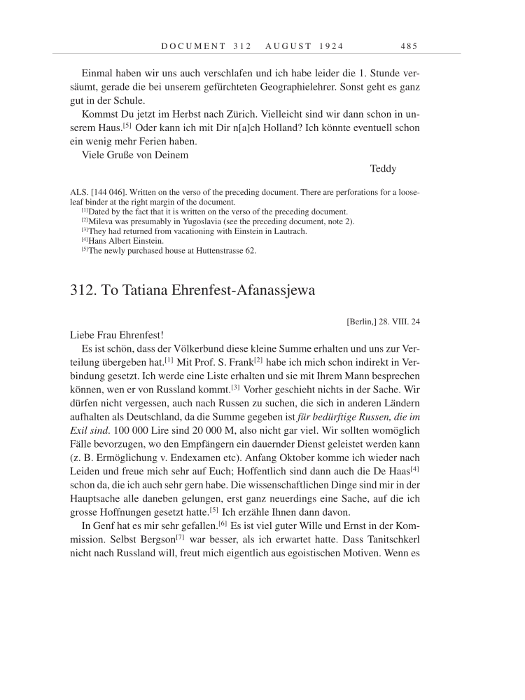 Volume 14: The Berlin Years: Writings & Correspondence, April 1923-May 1925 page 485