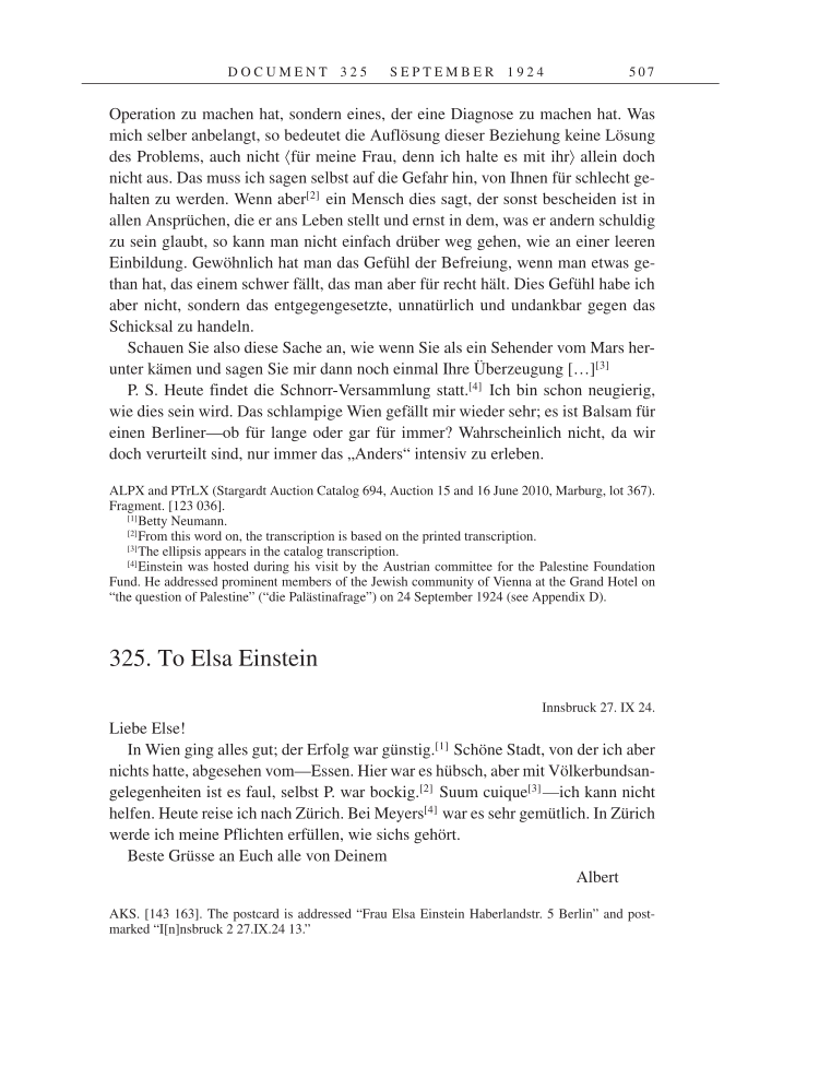 Volume 14: The Berlin Years: Writings & Correspondence, April 1923-May 1925 page 507