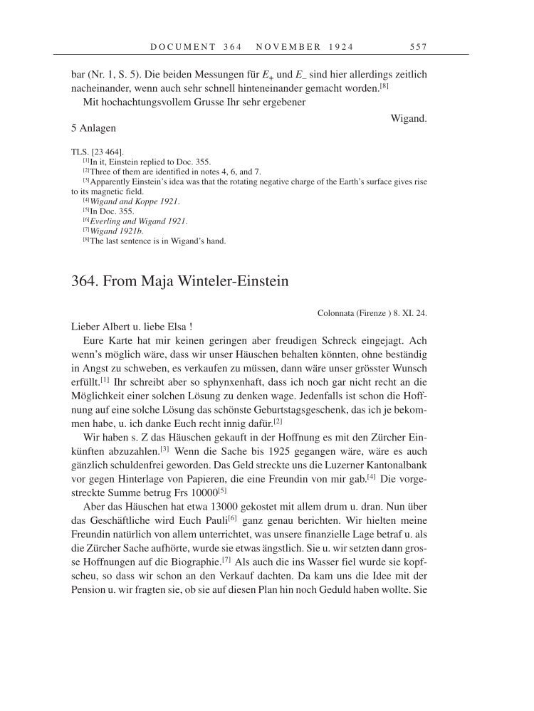 Volume 14: The Berlin Years: Writings & Correspondence, April 1923-May 1925 page 557