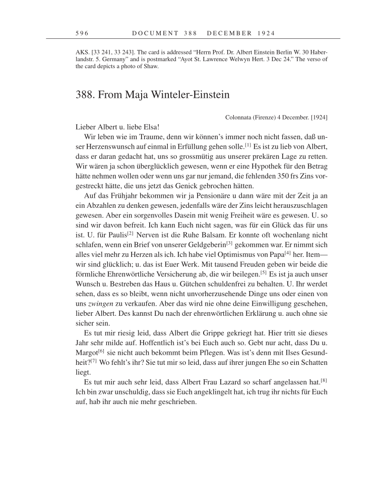 Volume 14: The Berlin Years: Writings & Correspondence, April 1923-May 1925 page 596