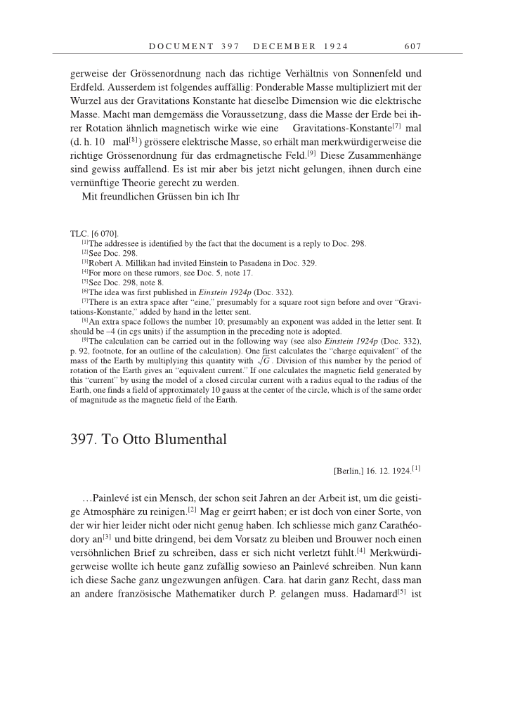 Volume 14: The Berlin Years: Writings & Correspondence, April 1923-May 1925 page 607