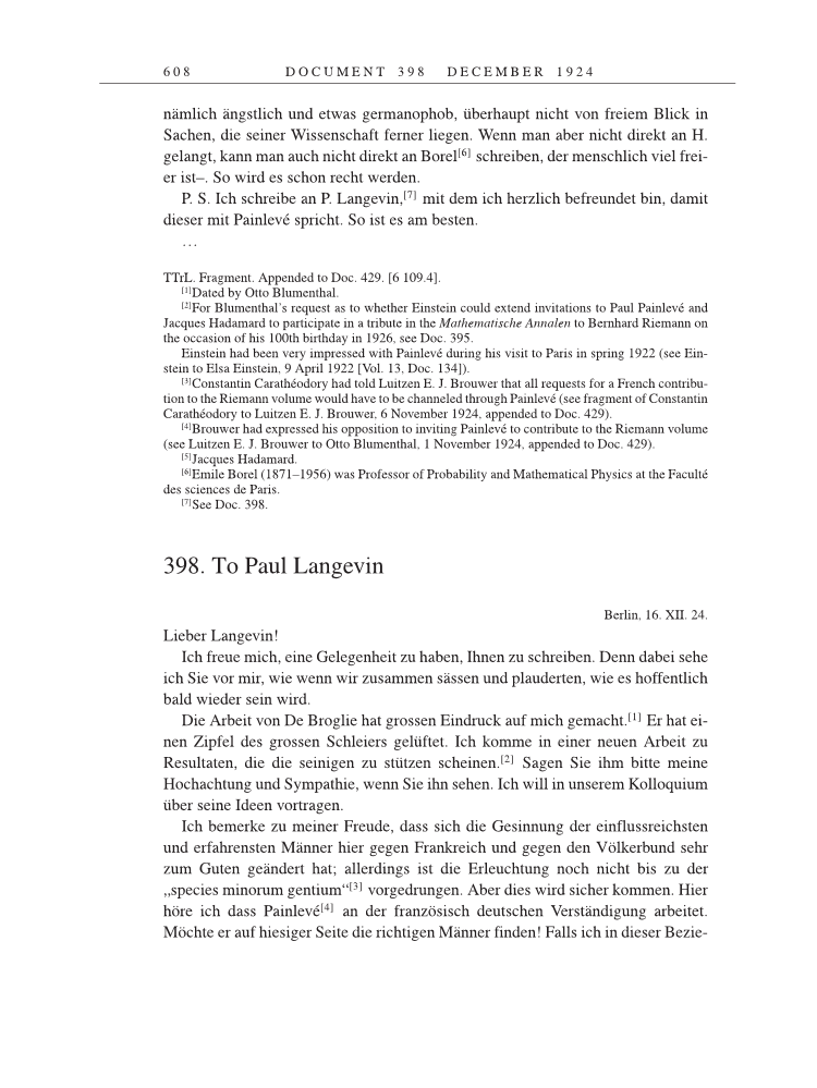 Volume 14: The Berlin Years: Writings & Correspondence, April 1923-May 1925 page 608
