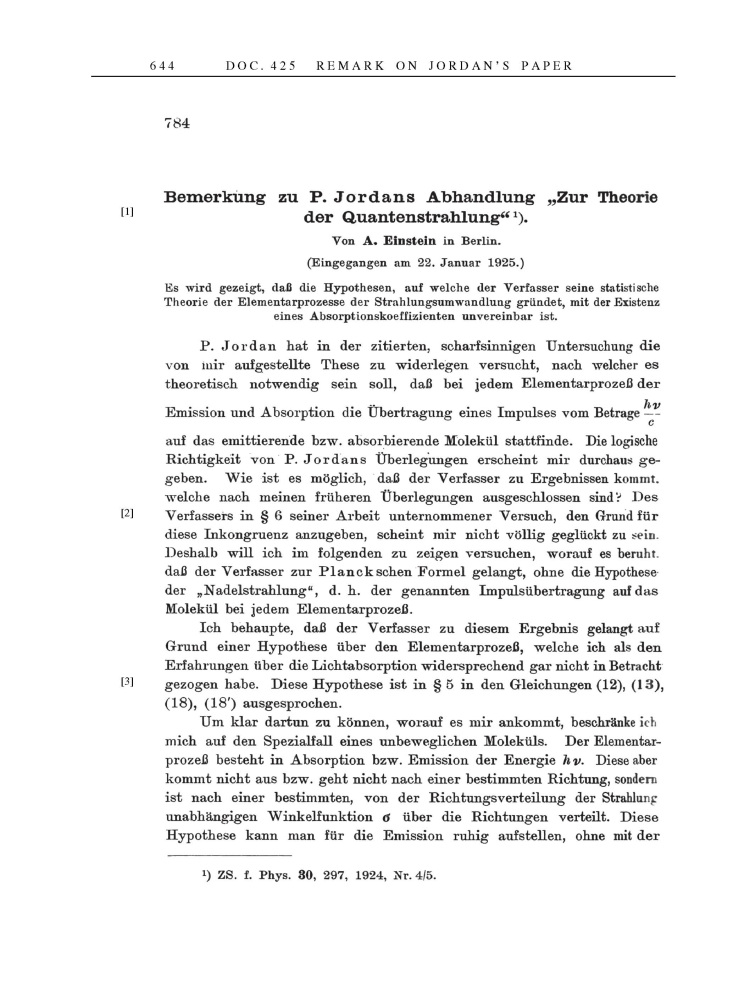 Volume 14: The Berlin Years: Writings & Correspondence, April 1923-May 1925 page 644