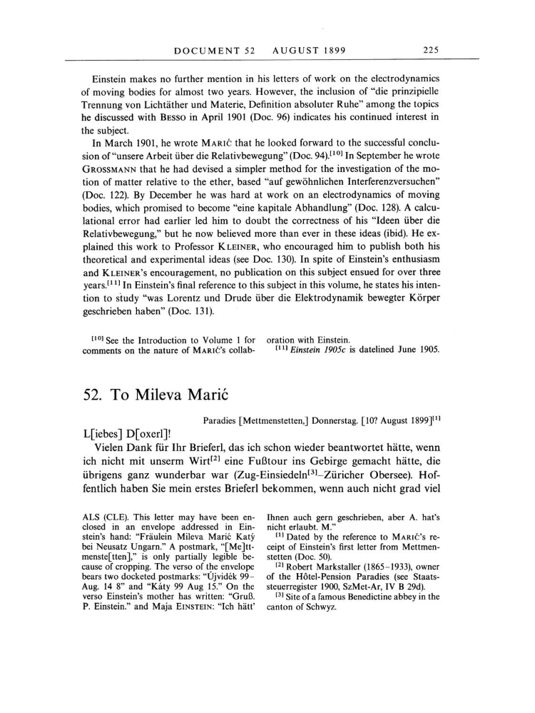 Volume 1: The Early Years, 1879-1902 page 225