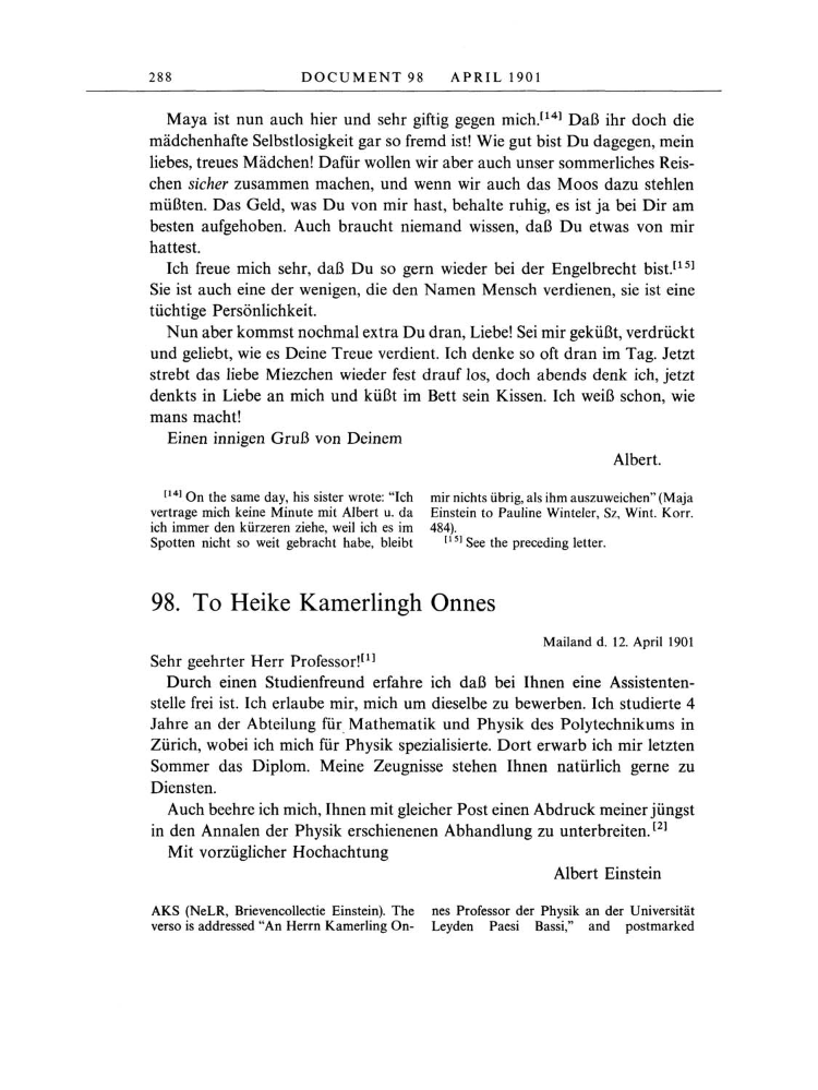 Volume 1: The Early Years, 1879-1902 page 288