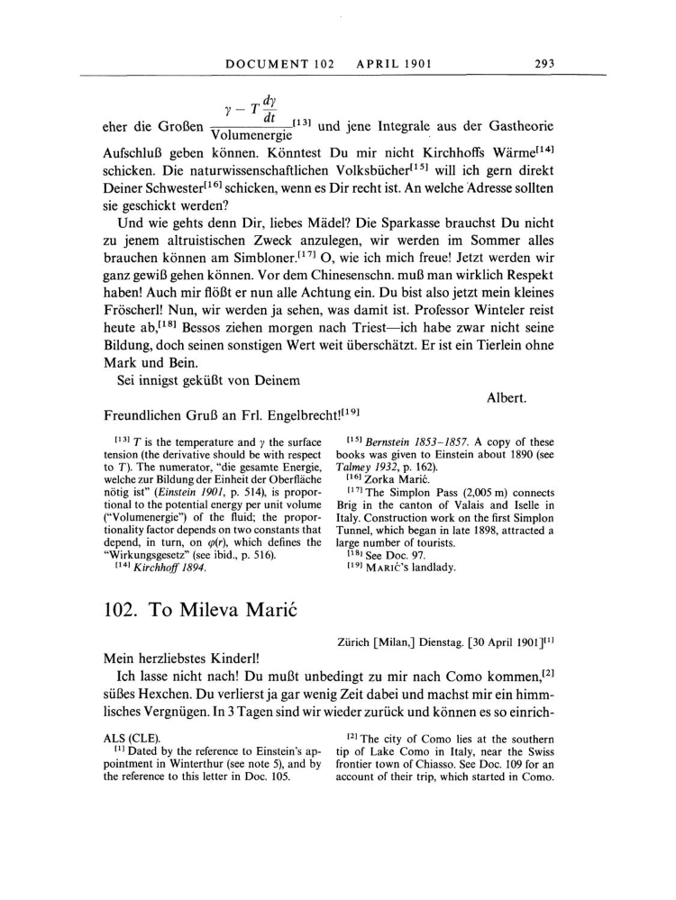 Volume 1: The Early Years, 1879-1902 page 293