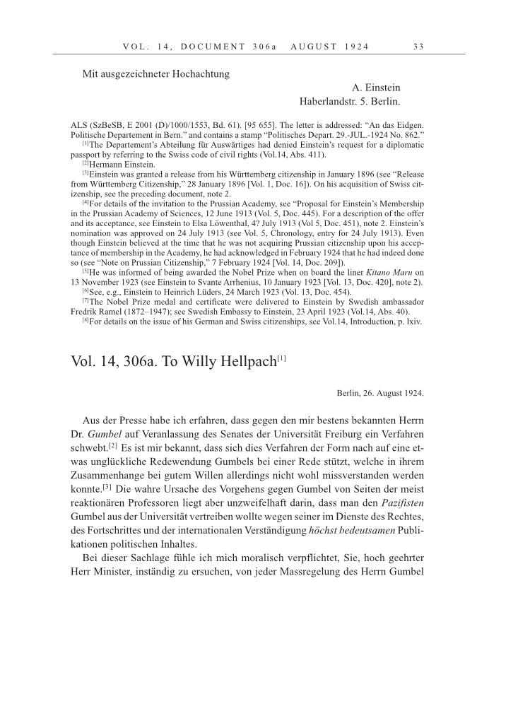 Volume 15: The Berlin Years: Writings & Correspondence, June 1925-May 1927 page 33