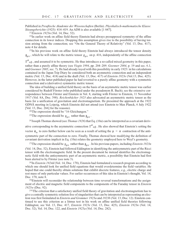 Volume 15: The Berlin Years: Writings & Correspondence, June 1925-May 1927 page 65