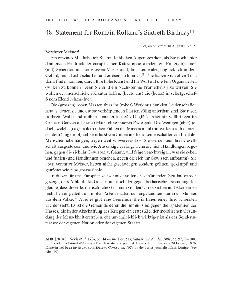 Volume 15: The Berlin Years: Writings & Correspondence, June 1925-May 1927 page 100