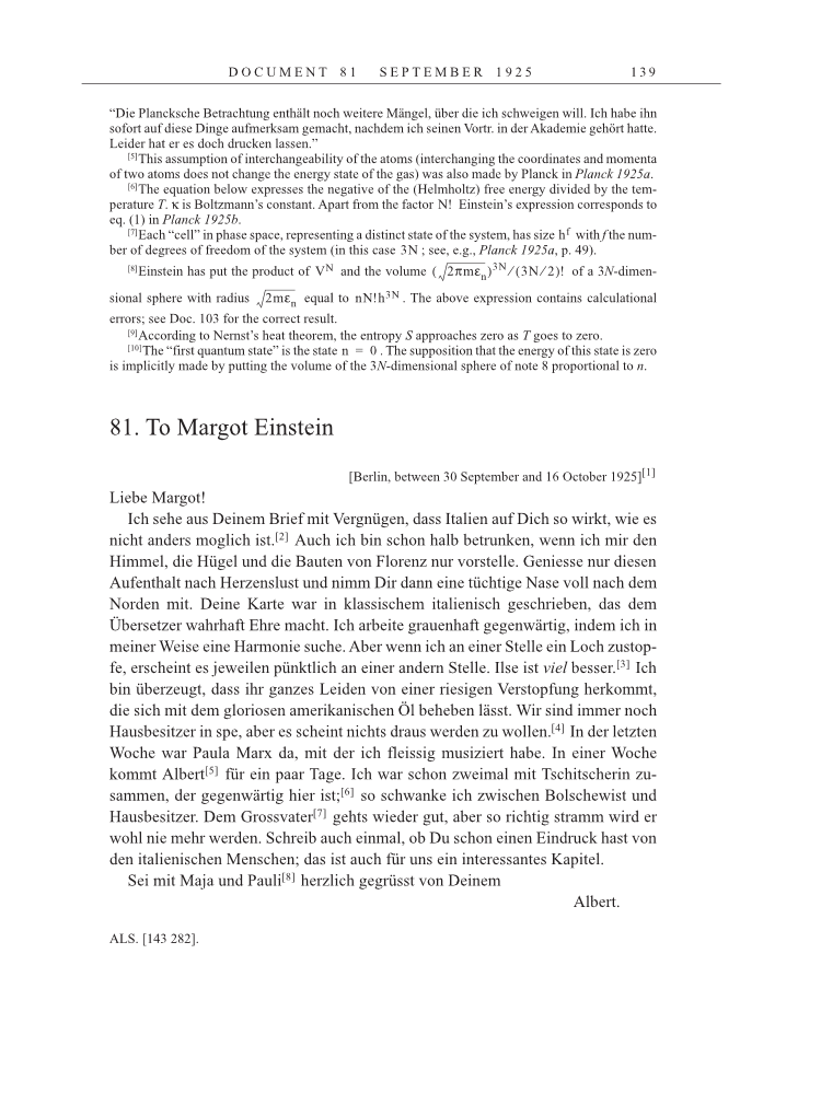 Volume 15: The Berlin Years: Writings & Correspondence, June 1925-May 1927 page 139