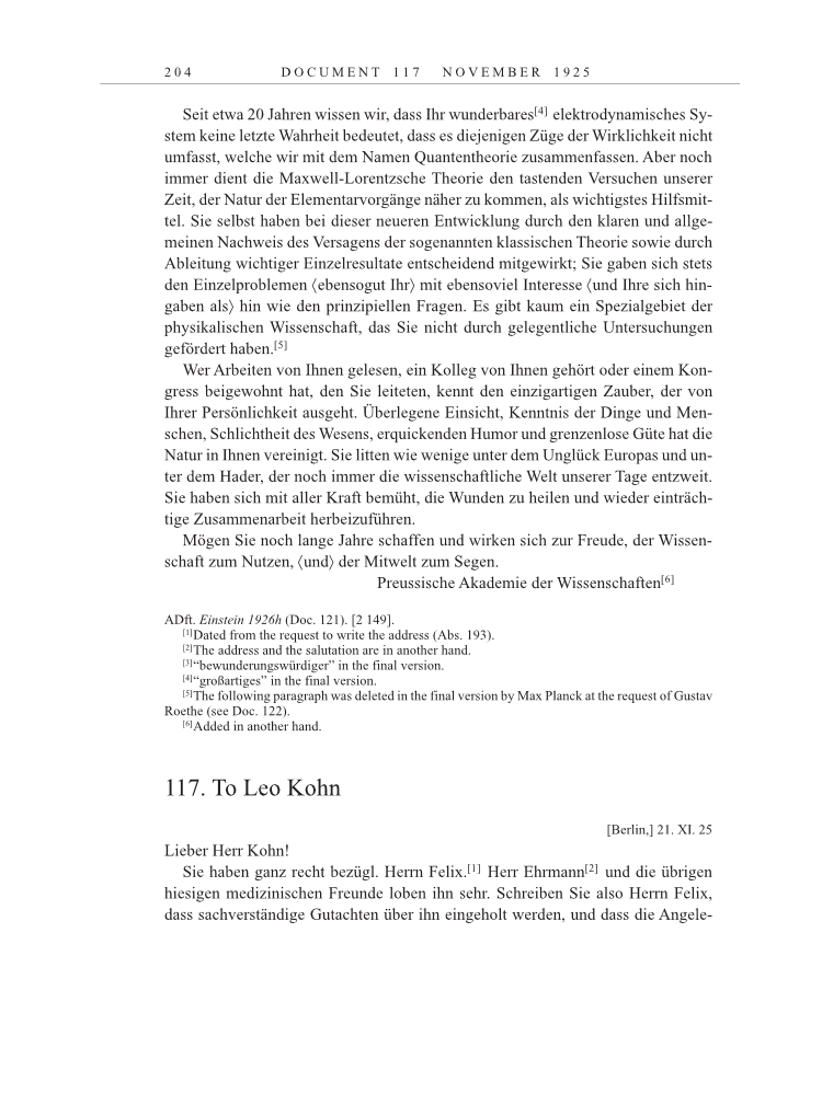 Volume 15: The Berlin Years: Writings & Correspondence, June 1925-May 1927 page 204