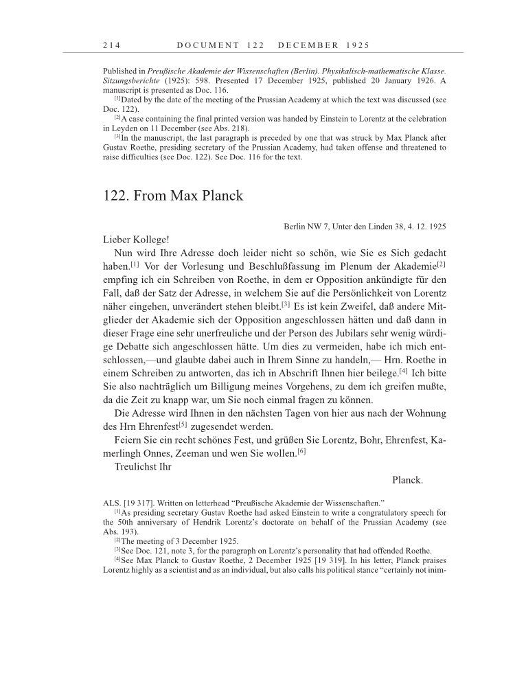 Volume 15: The Berlin Years: Writings & Correspondence, June 1925-May 1927 page 214