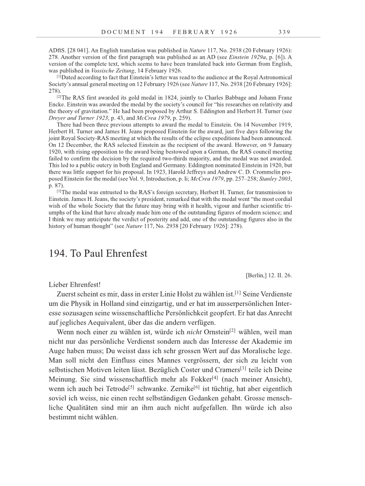 Volume 15: The Berlin Years: Writings & Correspondence, June 1925-May 1927 page 339
