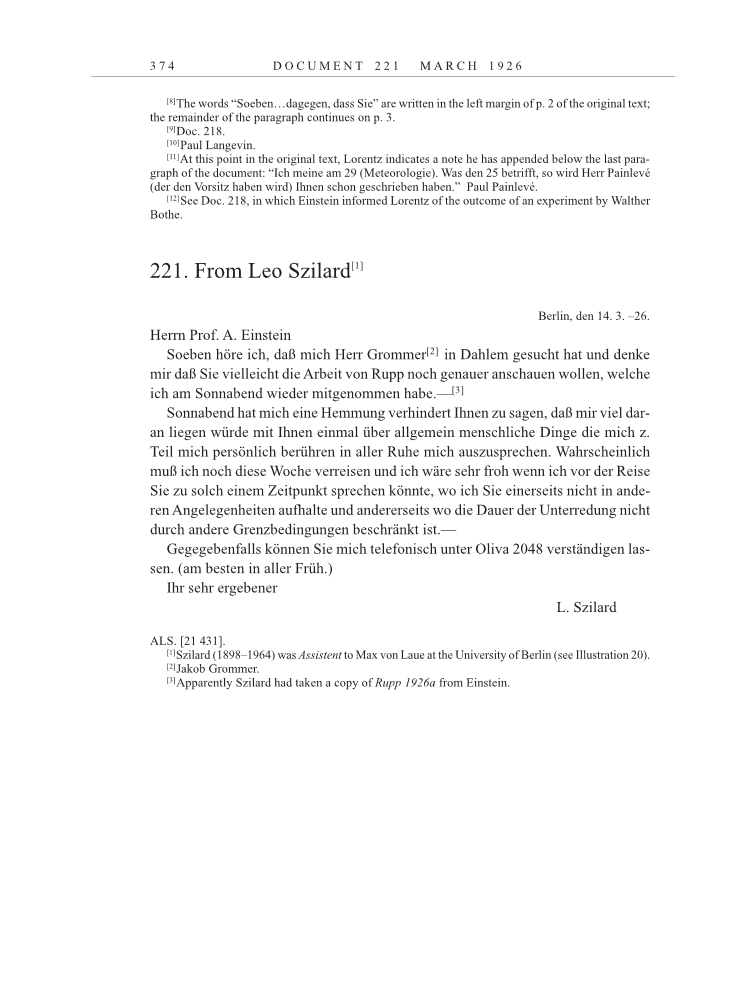 Volume 15: The Berlin Years: Writings & Correspondence, June 1925-May 1927 page 374