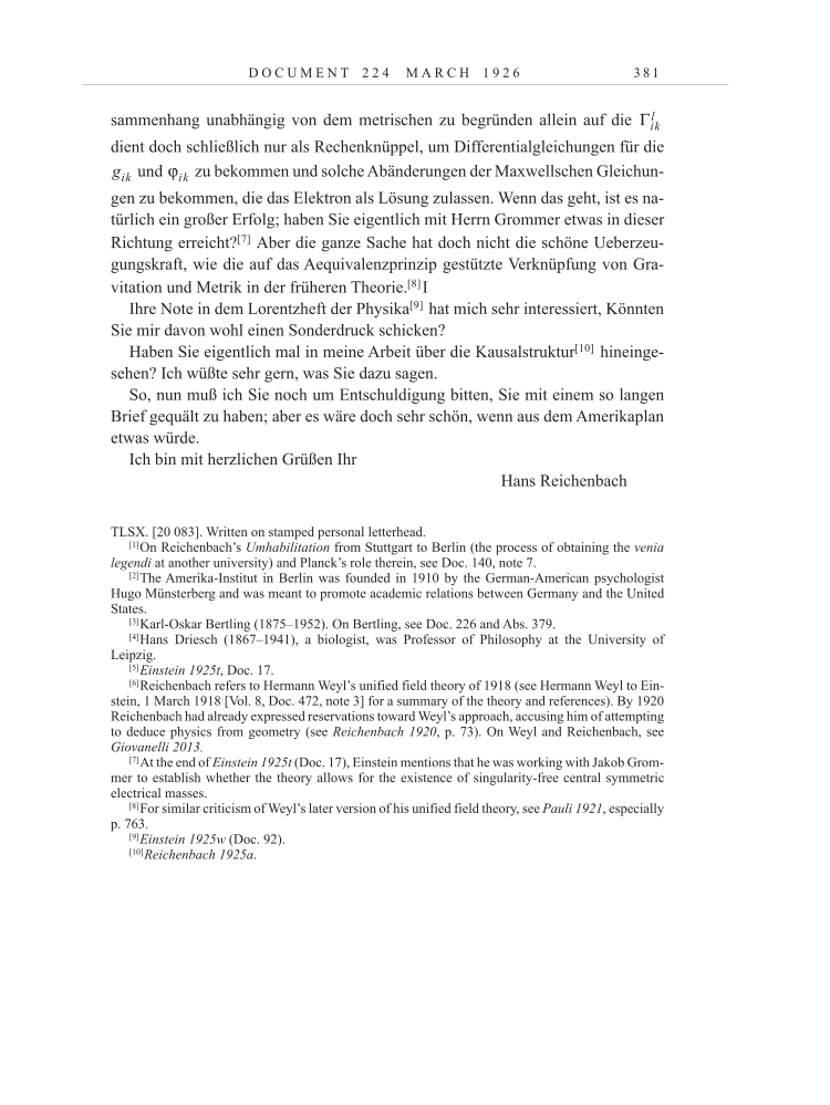 Volume 15: The Berlin Years: Writings & Correspondence, June 1925-May 1927 page 381