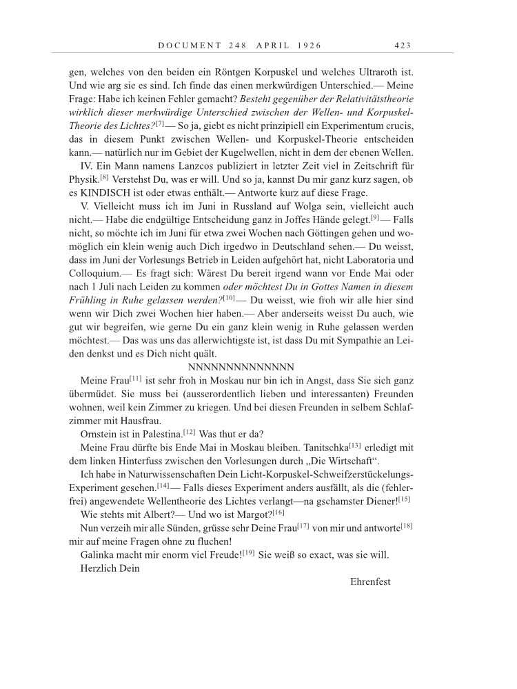 Volume 15: The Berlin Years: Writings & Correspondence, June 1925-May 1927 page 423