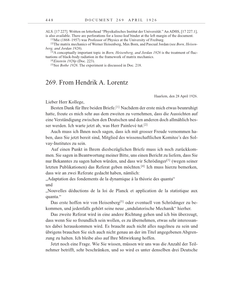Volume 15: The Berlin Years: Writings & Correspondence, June 1925-May 1927 page 448