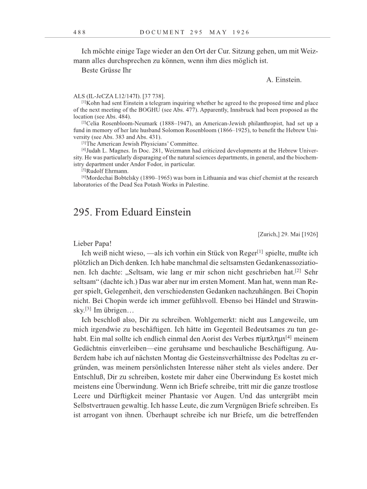 Volume 15: The Berlin Years: Writings & Correspondence, June 1925-May 1927 page 488