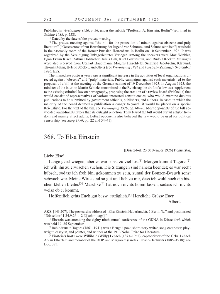 Volume 15: The Berlin Years: Writings & Correspondence, June 1925-May 1927 page 582
