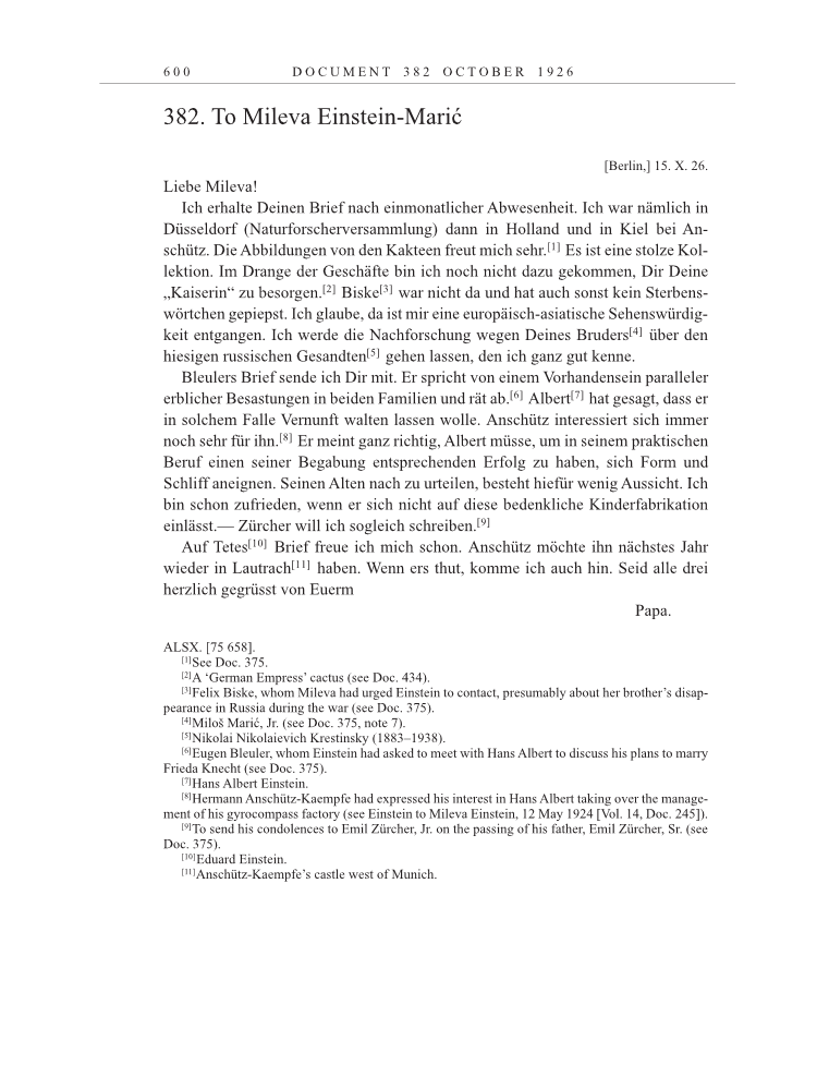 Volume 15: The Berlin Years: Writings & Correspondence, June 1925-May 1927 page 600