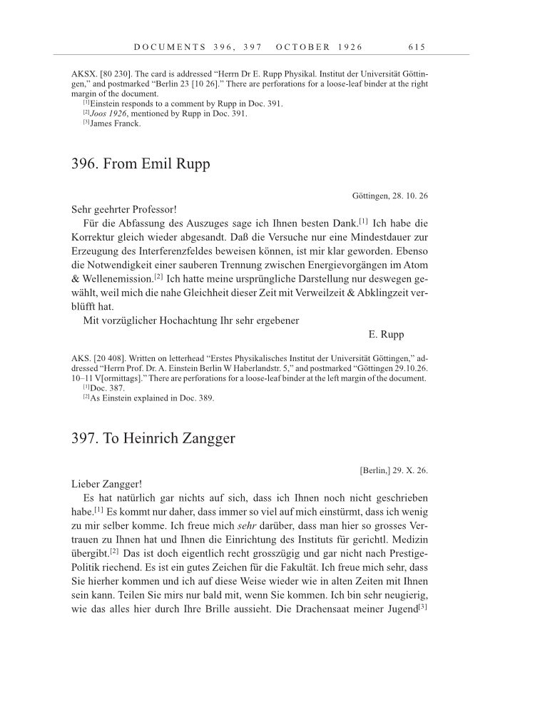 Volume 15: The Berlin Years: Writings & Correspondence, June 1925-May 1927 page 615