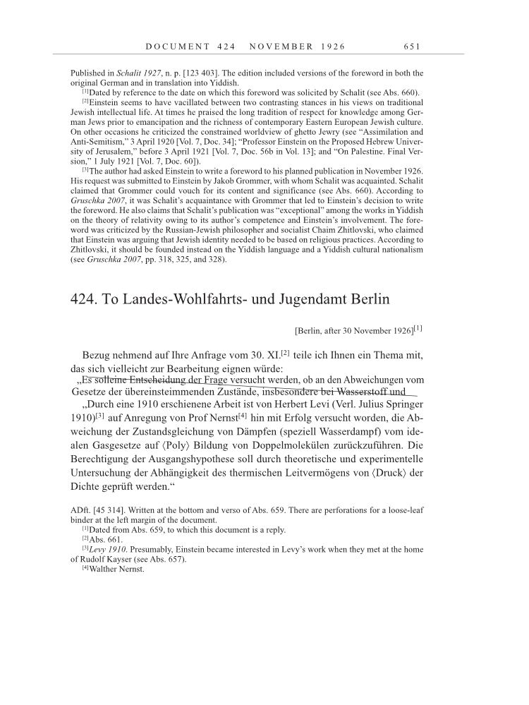 Volume 15: The Berlin Years: Writings & Correspondence, June 1925-May 1927 page 651