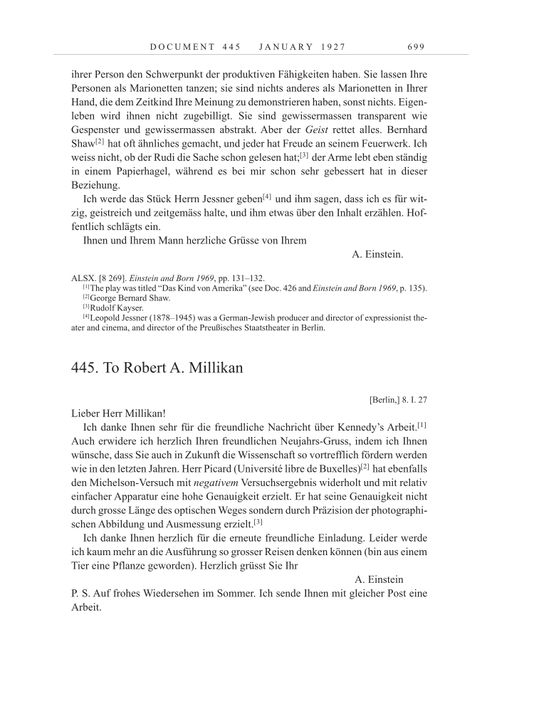 Volume 15: The Berlin Years: Writings & Correspondence, June 1925-May 1927 page 699