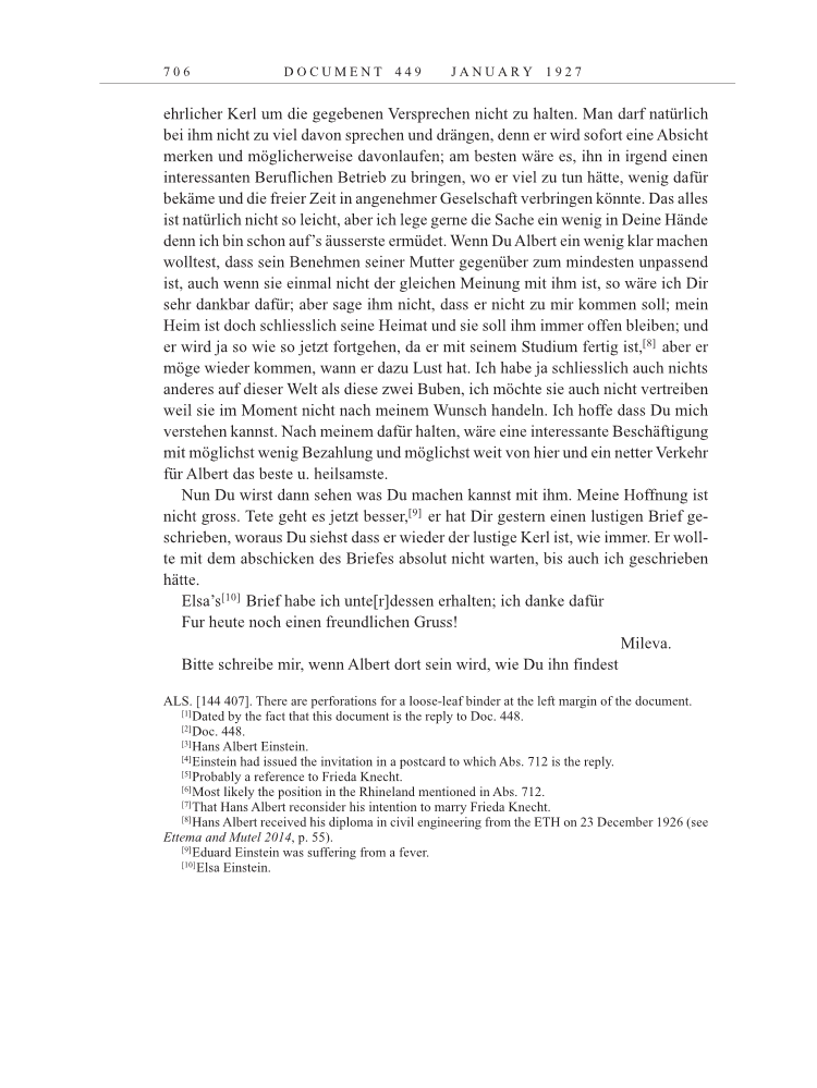 Volume 15: The Berlin Years: Writings & Correspondence, June 1925-May 1927 page 706