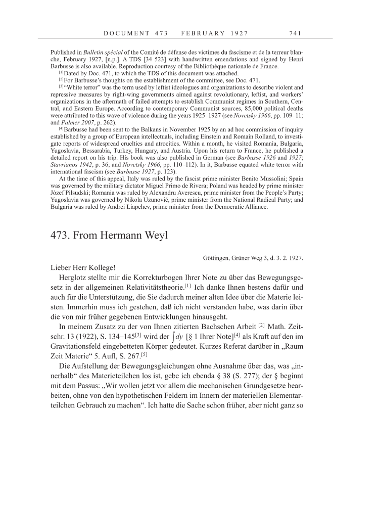 Volume 15: The Berlin Years: Writings & Correspondence, June 1925-May 1927 page 741