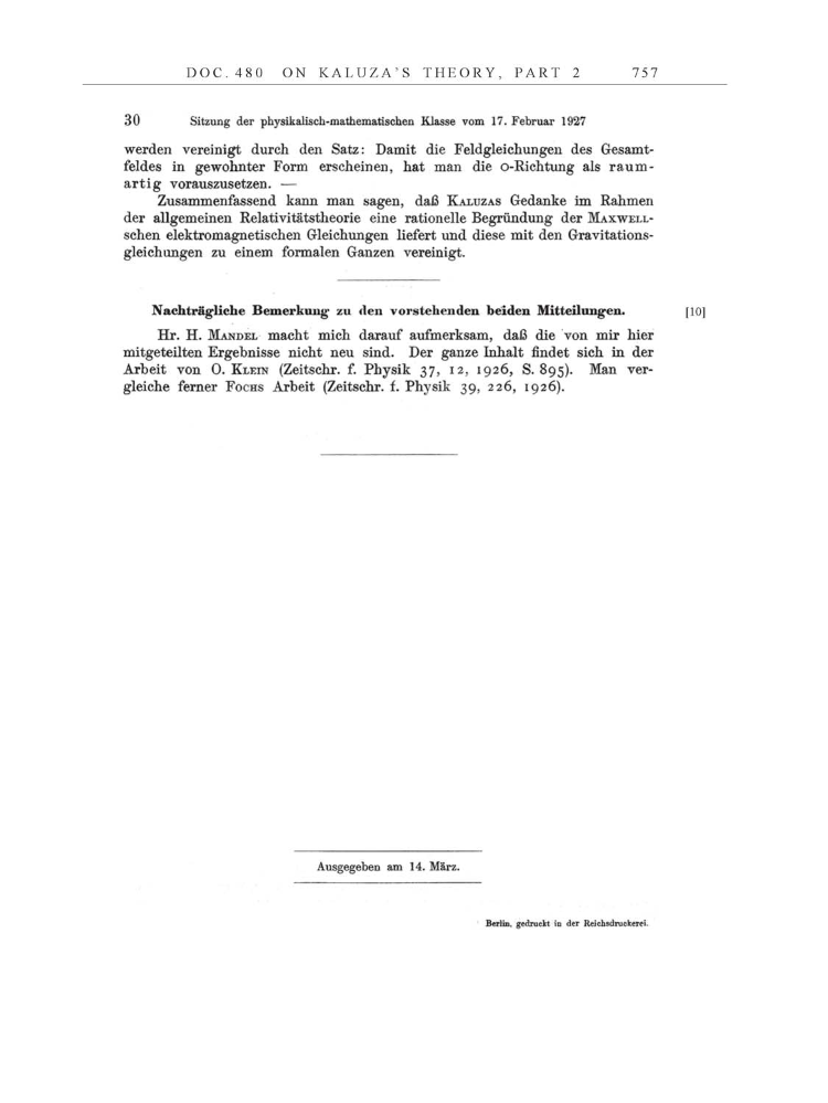 Volume 15: The Berlin Years: Writings & Correspondence, June 1925-May 1927 page 757