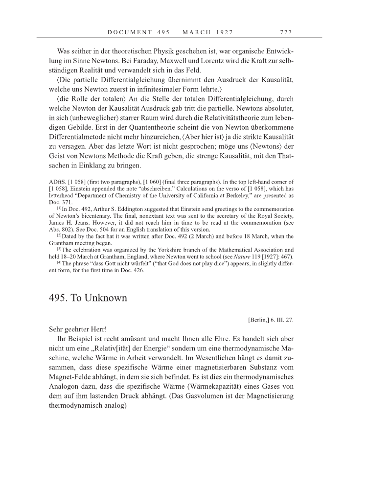 Volume 15: The Berlin Years: Writings & Correspondence, June 1925-May 1927 page 777