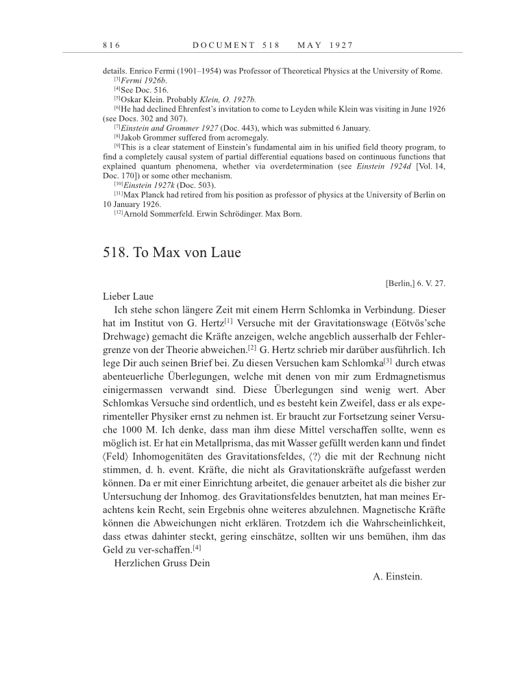 Volume 15: The Berlin Years: Writings & Correspondence, June 1925-May 1927 page 816