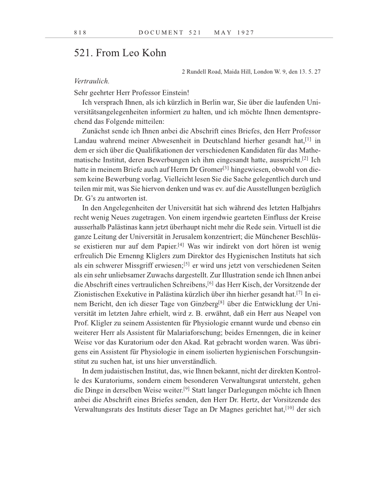 Volume 15: The Berlin Years: Writings & Correspondence, June 1925-May 1927 page 818